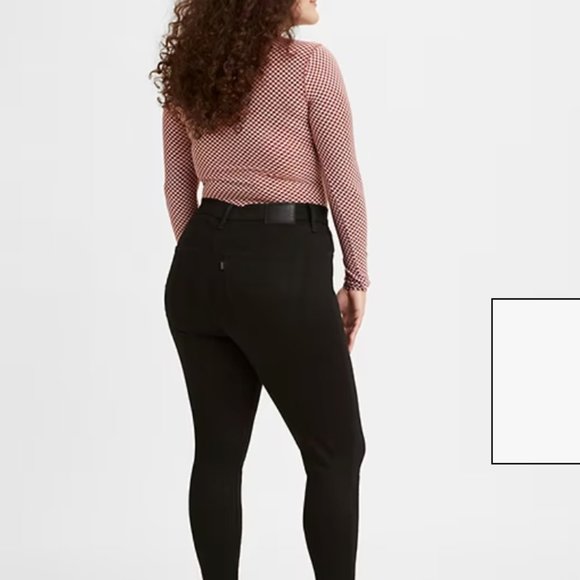 NWT Levis Mile High Super Skinny black velvet jeans/jeggings - Picture 6 of 7